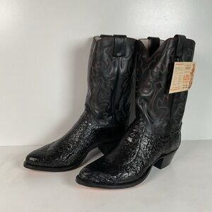 Vintage Olathe Sea Bass Cowboy Boots | Exotic | USA Made | 13 EE